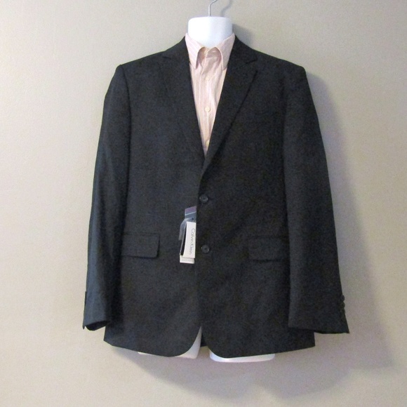 NEW Calvin Klein Black Wool Blend Blazer Jacket M